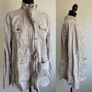 Sonoma • Light Brown Fall Utility Jacket Cinch Waist